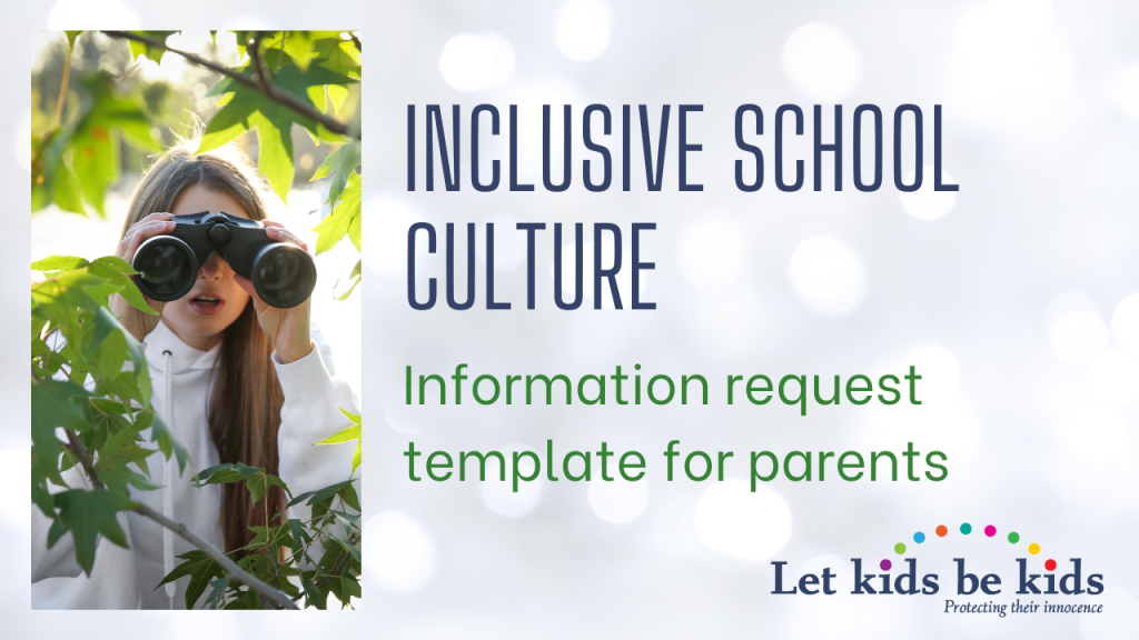 Inclusive School Culture - information request for parents